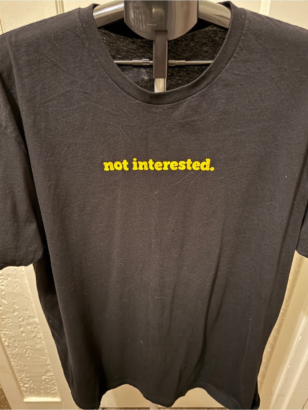 Rebel soul not interested unisex xxl black statement shirt
